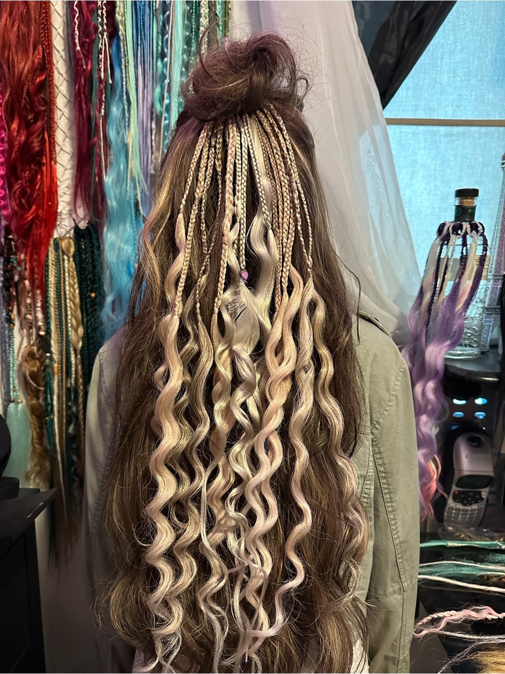 Blonde and Brown Braided Hair Extensions - Women Hair Viking